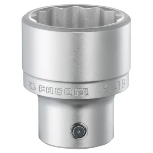 Facom 3/4 in Drive 55mm Standard Socket, 12 point, 75 mm Overall Length - K.55B product image