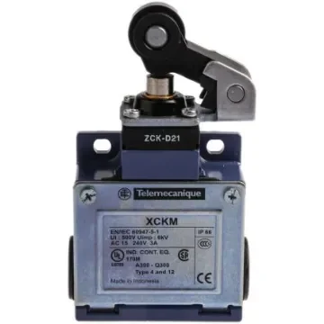 Telemecanique Sensors OsiSense XC Series Plunger Limit Switch, NO/NC, IP66, DP, Zinc Alloy Housing, 240V ac Max, 10A Max - XCKM121H29 product image