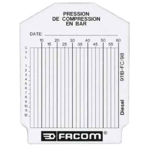 Facom Set of 100 Test Cards for Diesel Engine - 911B.FC product image