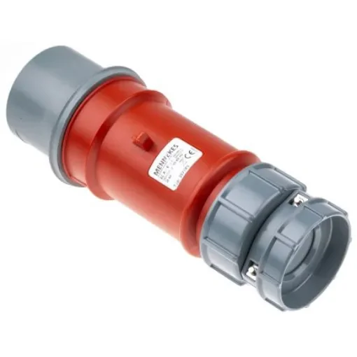 MENNEKES, PowerTOP IP44 Red Cable Mount 3P + N + E Industrial Power Plug, Rated At 32A, 400 V - 3977 product image