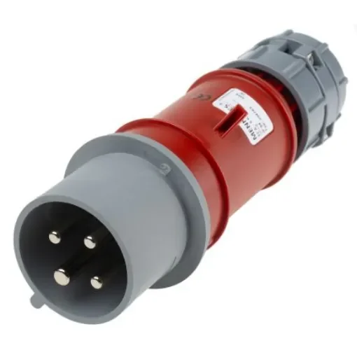MENNEKES, PowerTOP IP44 Red Cable Mount 4P Industrial Power Plug, Rated At 32A, 400 V - 3947RS product image