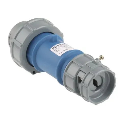 MENNEKES, PowerTOP IP67 Blue Cable Mount 3P Industrial Power Plug, Rated At 16A, 230 V - 3796RS product image