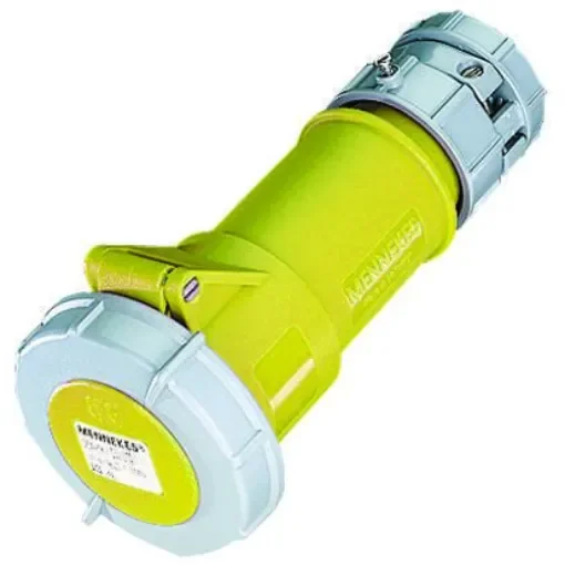 MENNEKES, PowerTOP IP67 Yellow Cable Mount 3P Industrial Power Socket, Rated At 32A, 110 V - 3887RS product image