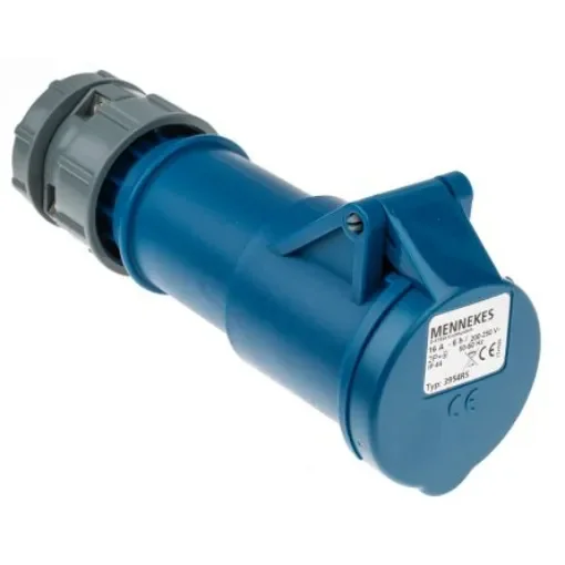 MENNEKES, PowerTOP IP44 Blue Cable Mount 3P Industrial Power Socket, Rated At 16A, 230 V - 3954 product image