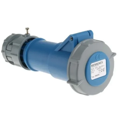 MENNEKES, PowerTOP IP67 Blue Cable Mount 3P Industrial Power Socket, Rated At 16A, 230 V - 3860RS product image