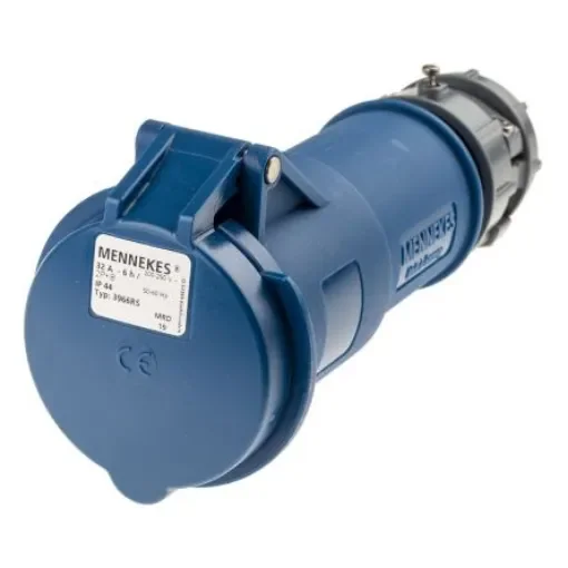 MENNEKES, PowerTOP IP44 Blue Cable Mount 3P Industrial Power Socket, Rated At 32A, 230 V - 3966 product image