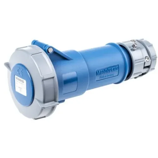 MENNEKES, PowerTOP IP67 Blue Cable Mount 3P Industrial Power Socket, Rated At 32A, 230 V - 3888RS product image