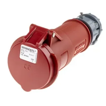 MENNEKES, PowerTOP IP44 Red Cable Mount 4P Industrial Power Socket, Rated At 32A, 400 V - 3970 product image