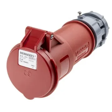 MENNEKES, PowerTOP IP44 Red Cable Mount 3P + N + E Industrial Power Socket, Rated At 16A, 400 V - 3964 product image