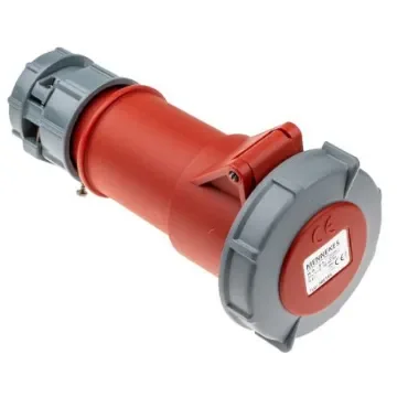 MENNEKES, PowerTOP IP67 Red Cable Mount 3P + N + E Industrial Power Socket, Rated At 16A, 400 V - 3881RS product image