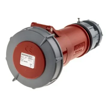 MENNEKES, PowerTOP IP67 Red Cable Mount 3P + N + E Industrial Power Socket, Rated At 32A, 400 V - 3907RS product image