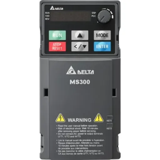 Delta Electronics Inverter Drive, 0.4 kW, 3 Phase, 460 V, 1.5 A, VFD-MS Series - VFD1A5MS43AFSAA product image