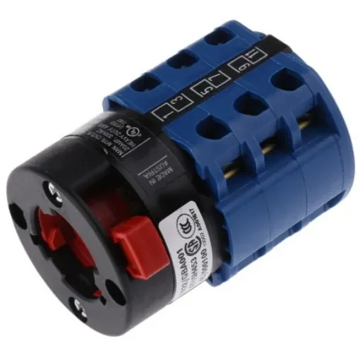 Kraus & Naimer, 3P 2 Position Double Throw Cam Switch, 20A - CA10.A222/GBA001.*FT product image