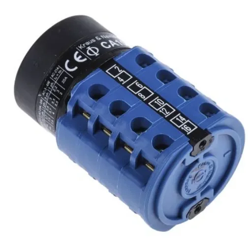 Kraus & Naimer, 4P 2 Position Double Throw Cam Switch, 20A - CA10.A223/GBA001.*FT product image