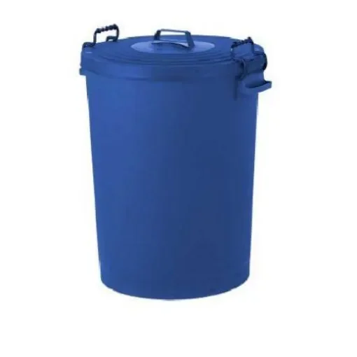 Hill Brush 110 Litre Bin with Lid - Blue 110L Blue Polypropylene Dustbin - PD110B product image