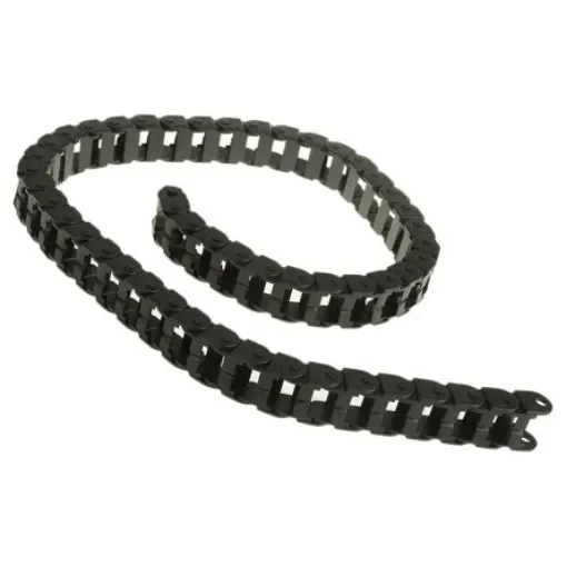 Igus E08, e-chain Black Cable Chain - Flexible Slot, W28.2 mm x D19.3mm, L1m, 38 mm Min. Bend Radius, Igumid NG - E08.20.038.0 product image
