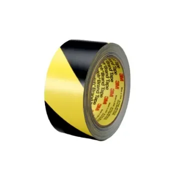 3M 5702 Black, Yellow Vinyl 33m Hazard Tape, 0.14mm Thickness - 3M 5702 51mmx33m product image