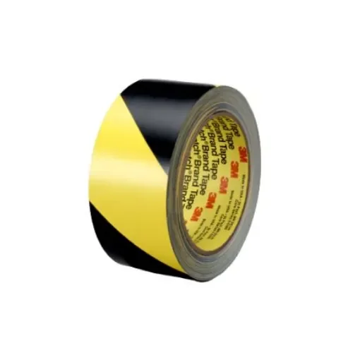 3M 5702 Black, Yellow Vinyl 33m Hazard Tape, 0.14mm Thickness - 3M 5702 51mmx33m product image