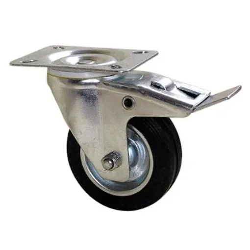 Guitel Hervieu Braked Swivel Castor Wheel, 100kg Capacity, 100mm Wheel - 12800420 product image