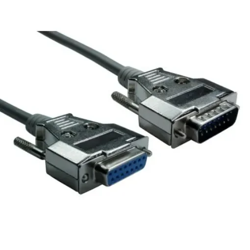 RS PRO Male 15 Pin D-sub to Female 15 Pin D-sub Serial Cable, 1.5m - 2369144 product image