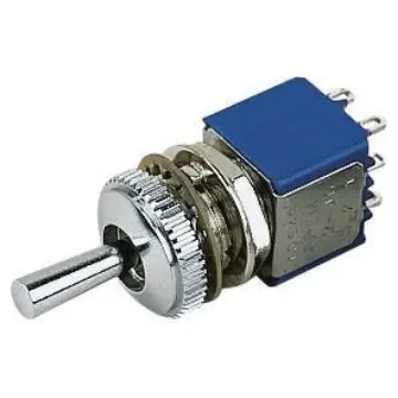 APEM Toggle Switch, Panel Mount, On-Off-On, DPDT, Solder Terminal - 106492103 product image