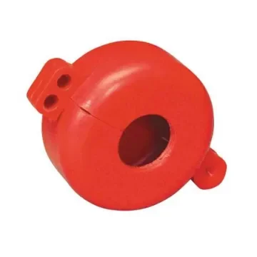 Brady Red 2-Lock Polystyrene Cylinder Valve Lockouts, 6.50mm Shackle, 31.496mm Attachment - CYLINDER TANK LOCKOUT product image