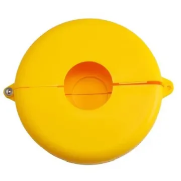 Brady Yellow 1-Lock Polypropylene Gate Valve Lockout, 9.53mm Shackle, 330.2mm Attachment - GATE VALVE LOCKOUTS GVLO 10-13 YELLOW product image
