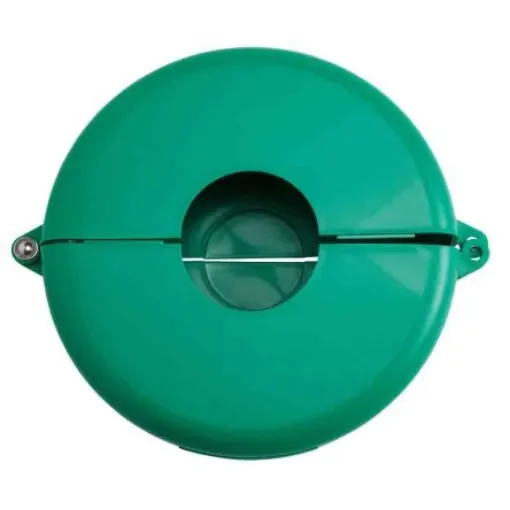 Brady Green 1-Lock Polypropylene Gate Valve Lockout, 9.53mm Shackle, 254mm Attachment - GATE VALVE LOCKOUTS GVLO 6.5-10 GREEN product image