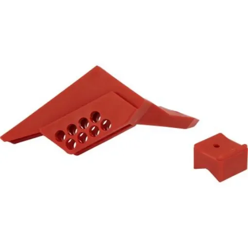 Brady Red 8-Lock Nylon Ball Valve Lockout, 7.14mm Shackle, 25.4mm Attachment - BALL VALVE LO - SMALL 9/32" NYLON product image