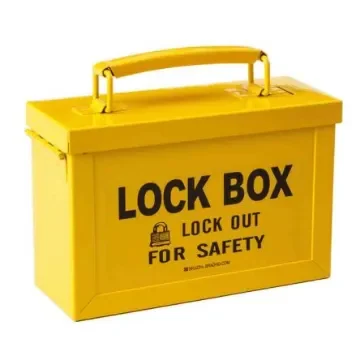 Brady 13 Padlock Lockout Station - STEEL PORTABLE GROUP LOCK BOX YLW product image