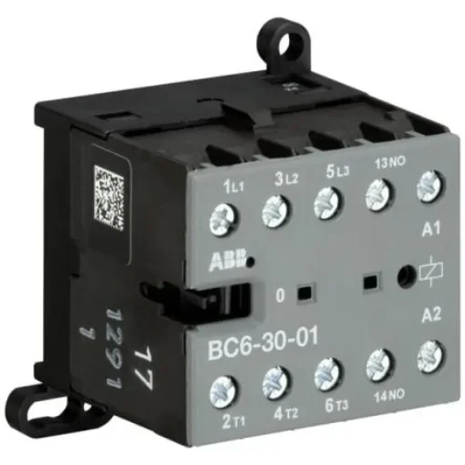 ABB BC6-30-01-2.4W B Contactor, 24 V dc Coil, 3-Pole, 20 A, 4kW, 3NO - GJL1213001R5011 BC6-30-01-2.4W 17-32V D product image
