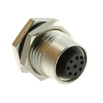 Amphenol Industrial Circular Connector, 8 Contacts, Panel Mount, M12 Connector, Socket, Female, M Series - SM12A-08PFFS-SF8001 product image