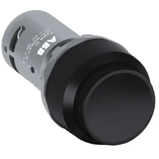 ABB CP4 Series Black Maintained Push Button Head, 22.5mm Cutout - 1SFA619103R1076 CP4-10B-11 product image