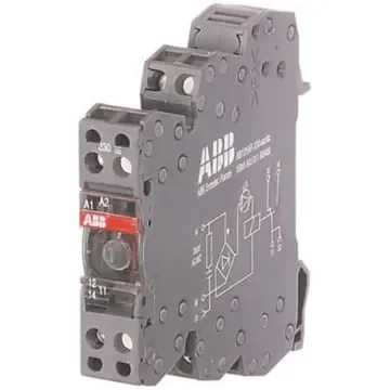 ABB RBR122G Series Interface Relay, DIN Rail Mount, 24V ac/dc Coil, DPDT, 8A Load - 1SNA645512R2700 RBR122A 24vac/dc product image