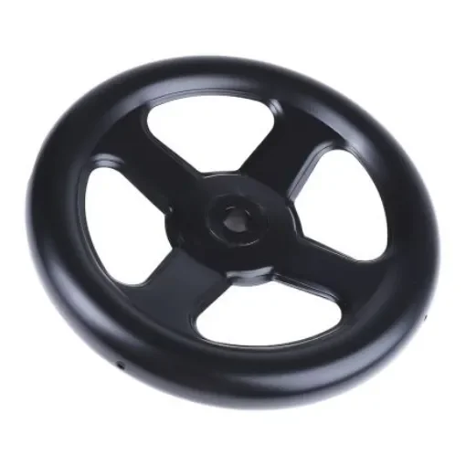 RS PRO Black Steel Hand Wheel, 200mm diameter - 237328 product image
