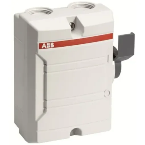 ABB 2P Pole Surface Mount Switch Disconnector - 25A Maximum Current, 3.7kW Power Rating, IP65 - 2CMA142401R1000 BW 225 W DP product image