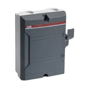 ABB 3P Pole Surface Mount Switch Disconnector - 40A Maximum Current, 15kW Power Rating, IP65 - 2CMA142408R1000 BW 340 TPN product image