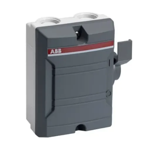 ABB 3P Pole Surface Mount Switch Disconnector - 25A Maximum Current, 7.5kW Power Rating, IP20 - 2CMA142418R1000 product image