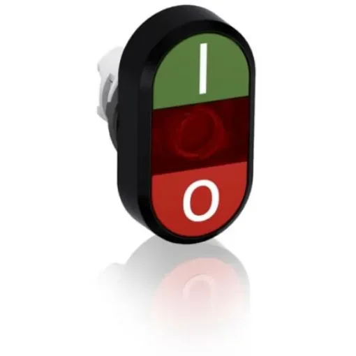 ABB MPD1 Series Green, Red Momentary Push Button Head, 22.5mm Cutout - 1SFA611131R1101 product image