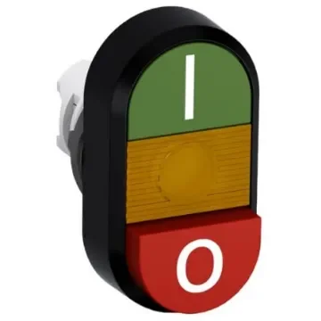 ABB MPD13 Series Green, Red Momentary Push Button Head, 22.5mm Cutout - 1SFA611142R1103 product image