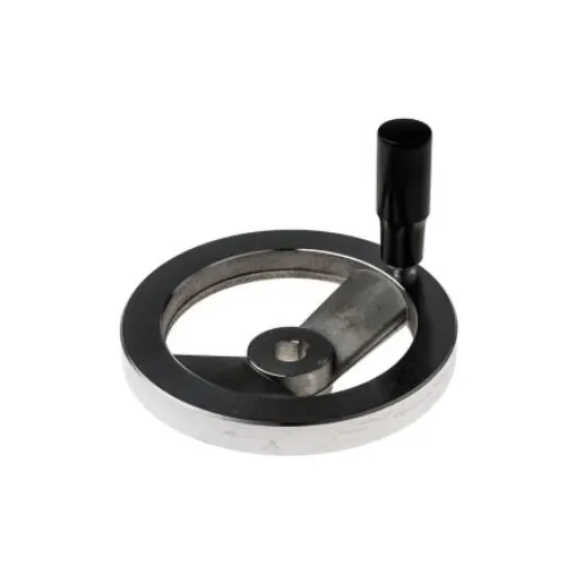 RS PRO Silver Die Cast Aluminium Hand Wheel, 140mm diameter - 237536 product image