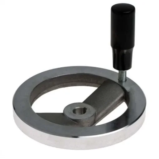 RS PRO Silver Die Cast Aluminium Hand Wheel, 125mm diameter - 237552 product image