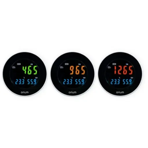 Orium Quaelis 16 CO2 Sensor for CO2, Humidity, Temperature, +70°C Max, 99.9%RH Max, Rechargeable Battery Via USB Cable - 11334 product image
