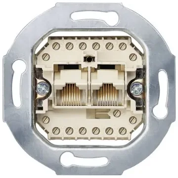 Siemens 5TG Series, Cat3 2 Way RJ45 Device Insert,With Unshielded Shield Type - 5TG2406 product image