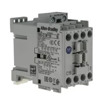 Allen Bradley 100 Series 100C Contactor, 24 V ac Coil, 3-Pole, 16 A, 7.5 kW, 3NO, 690 V ac - 100-C16KJ10 product image