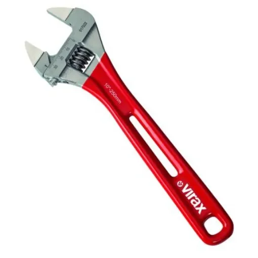 Virax Adjustable Spanner, 207 mm Overall, 30mm Jaw Capacity, Anti-Slip Handle - 017021 product image