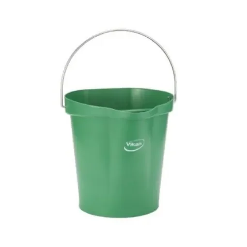12L Polypropylene Green Bucket With Handle - 56942 product image
