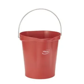 12L Polypropylene Red Bucket With Handle - 56944 product image