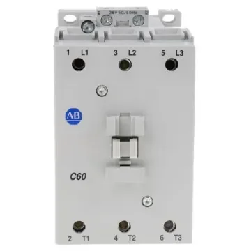 Allen Bradley 100 Series 100C Contactor, 24 V ac Coil, 3-Pole, 60 A, 32 kW, 3NO, 690 V ac - 100-C60KJ00 product image