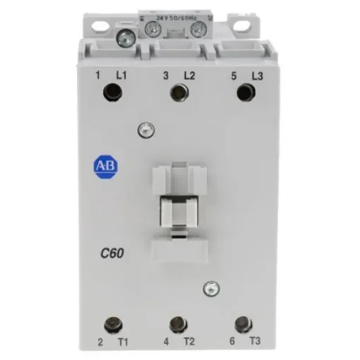 Allen Bradley 100 Series 100C Contactor, 24 V ac Coil, 3-Pole, 60 A, 32 kW, 3NO, 690 V ac - 100-C60KJ00 product image
